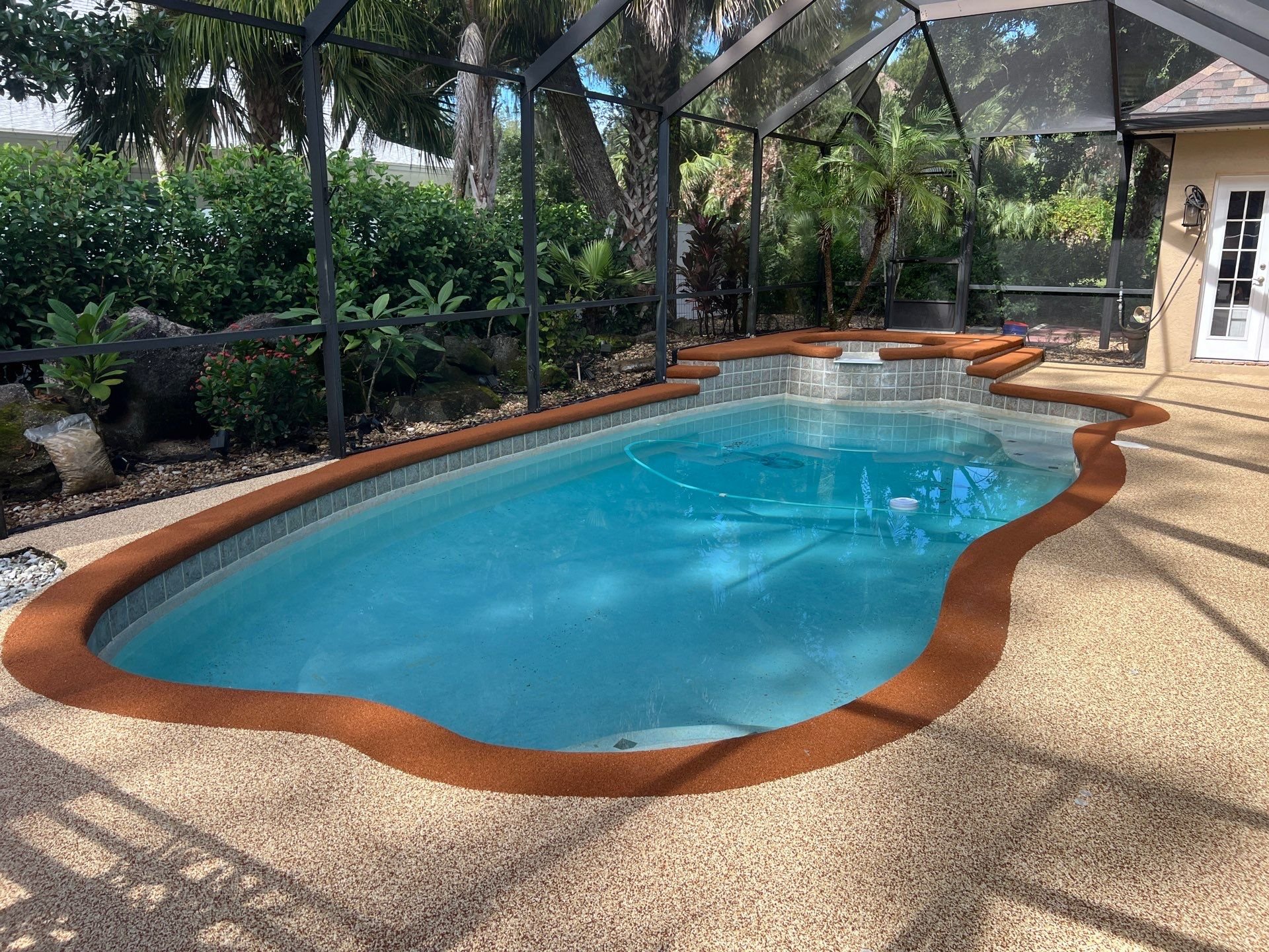 TSR Concrete Coatings pool deck coating installation