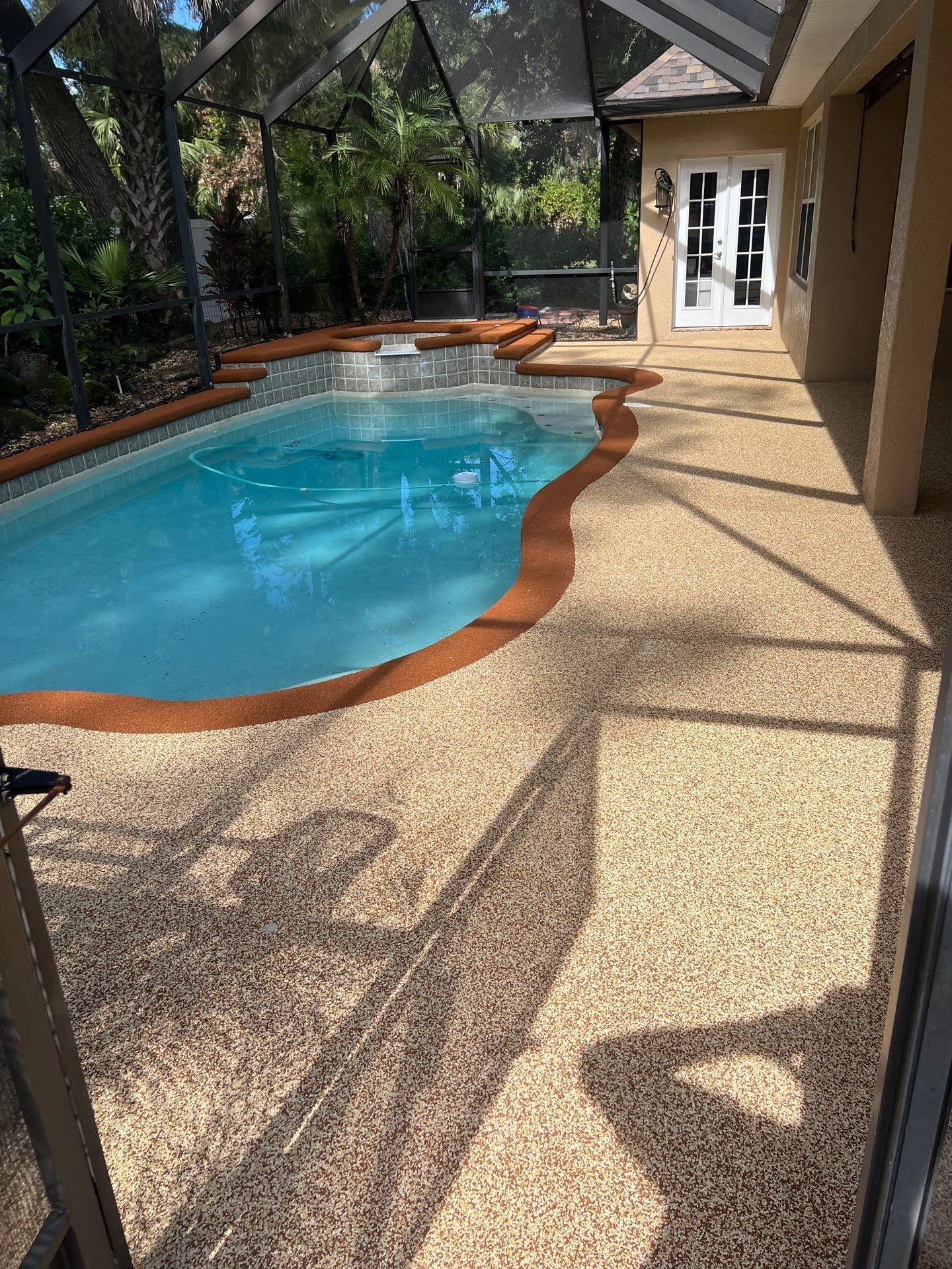 TSR Concrete Coatings pool deck coating installation