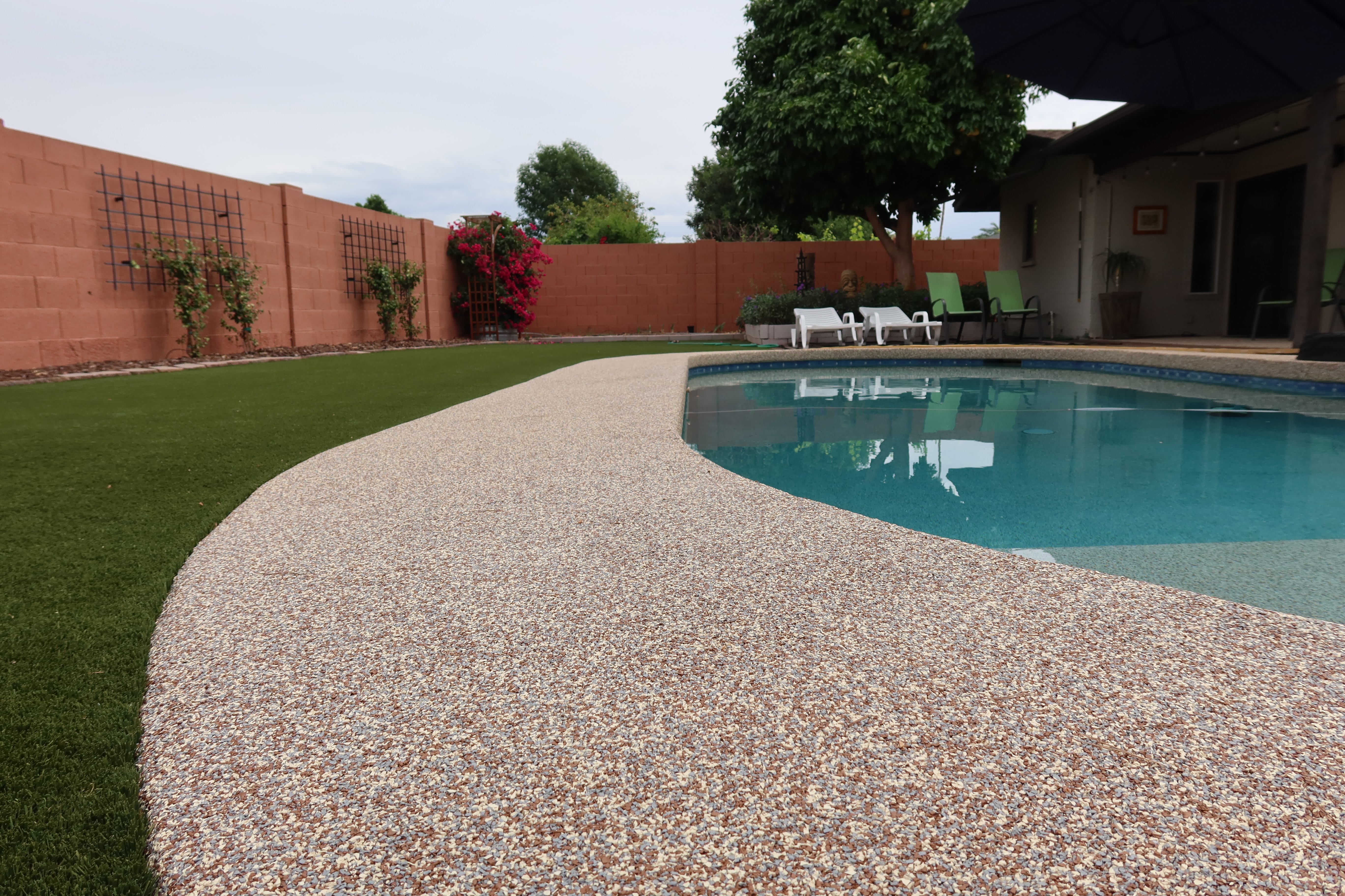 TSR Concrete Coatings pool deck coating installation