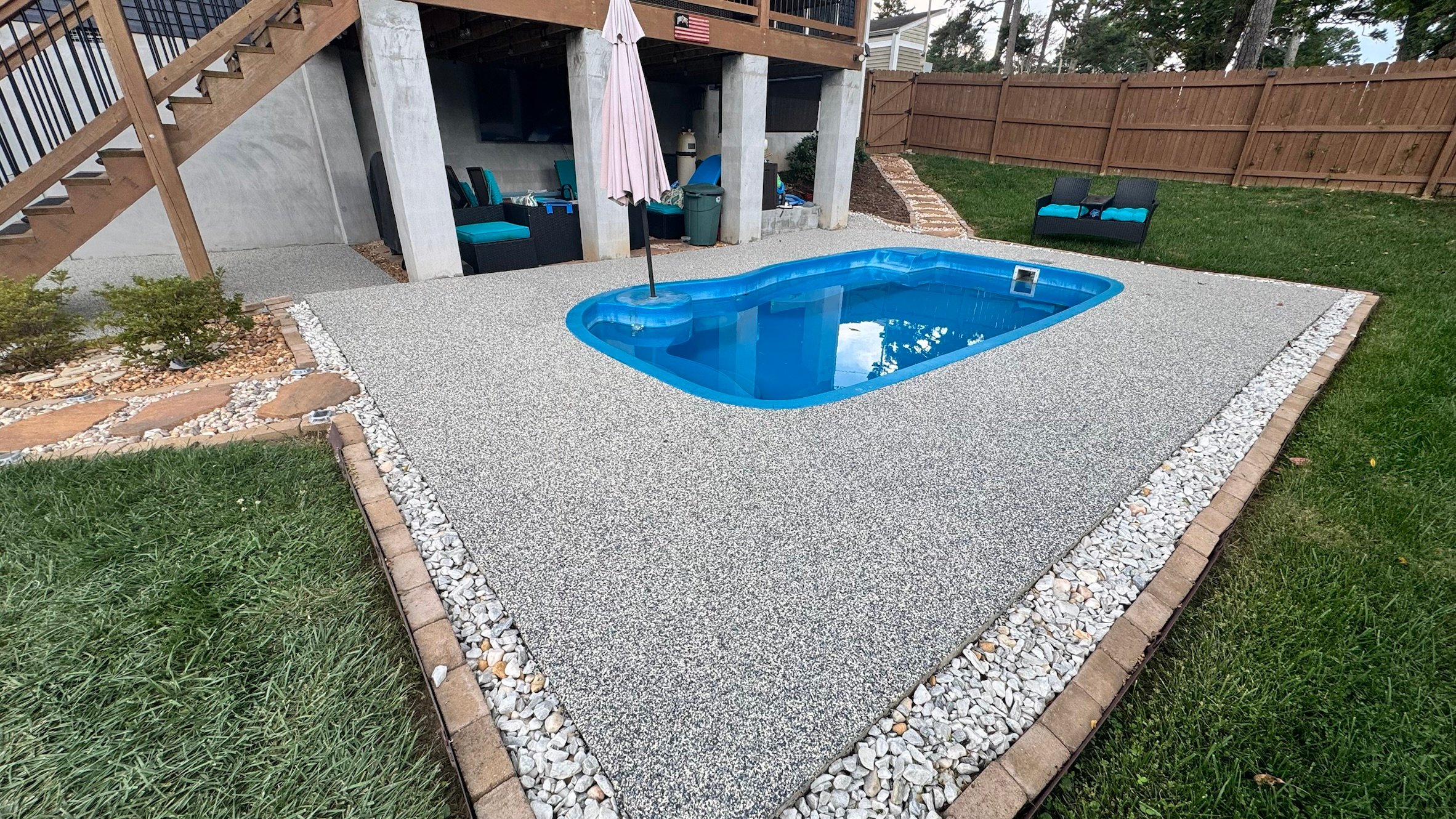 Legacy Concrete Coatings pool deck coating installation