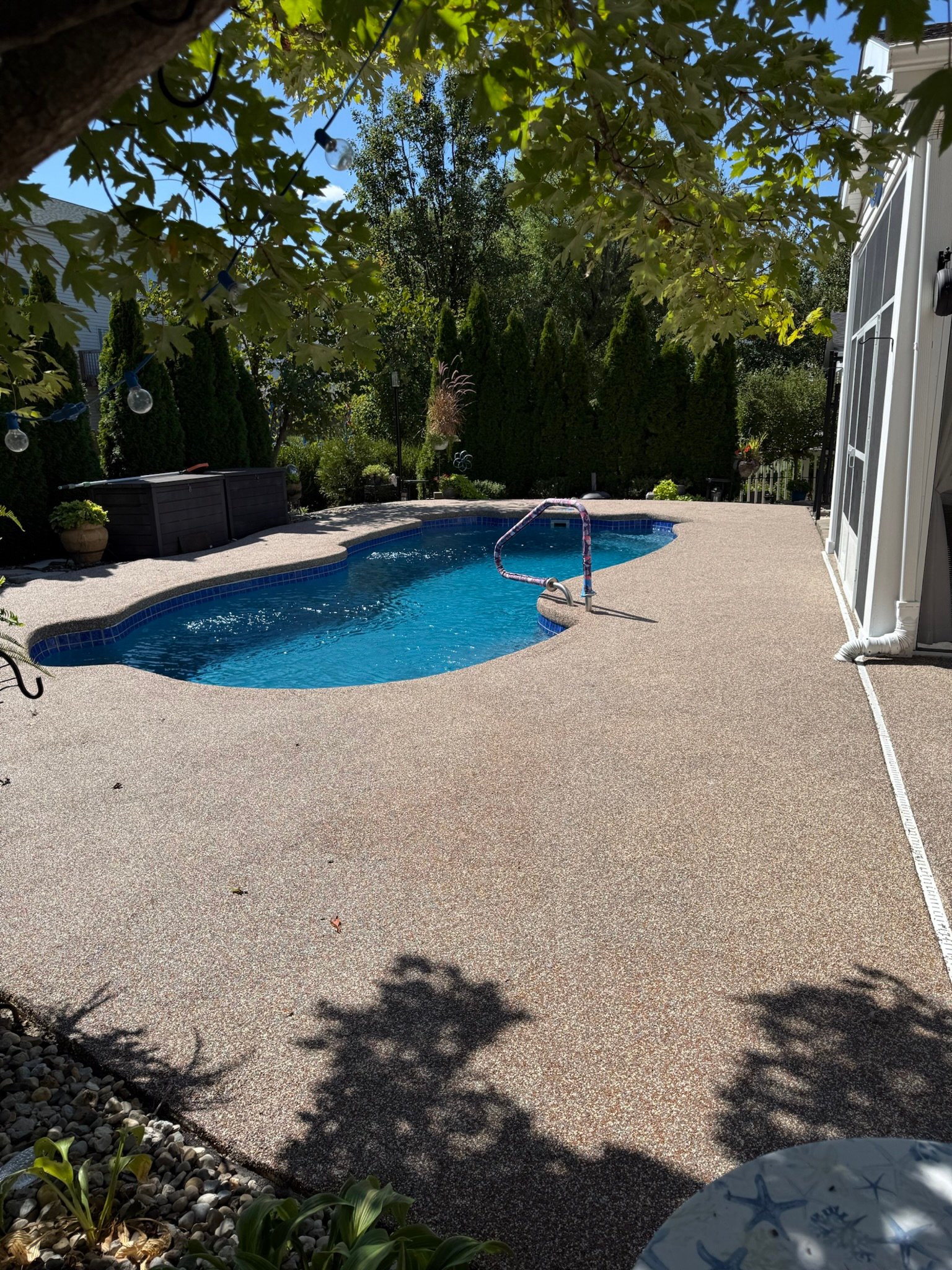TSR Concrete Coatings pool deck coating installation
