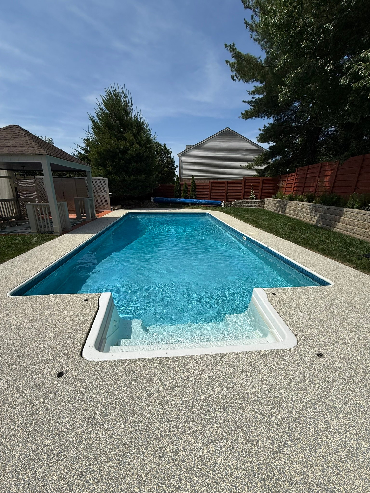 TSR Concrete Coatings pool deck coating installation